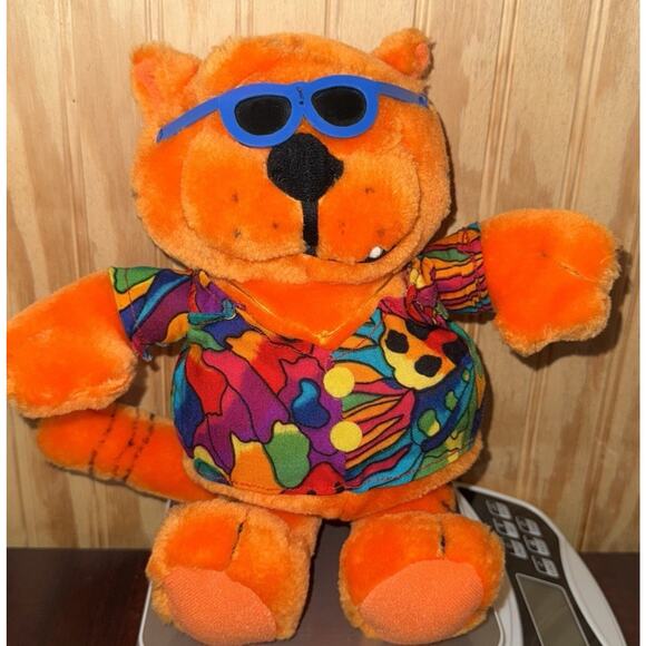 ⭐️Vintage Nanco Heathcliff in Shirt&Sun glasses 2000 Plush Stuffed Animal 11" - Picture 1 of 12